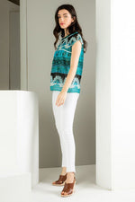 Paisley Cap Sleeve Blouse
