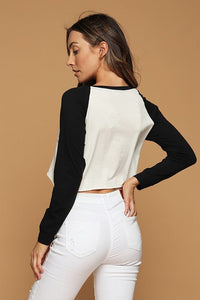 Cropped Baseball Long Sleeve