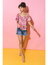 Floral Puff Sleeve Blouse