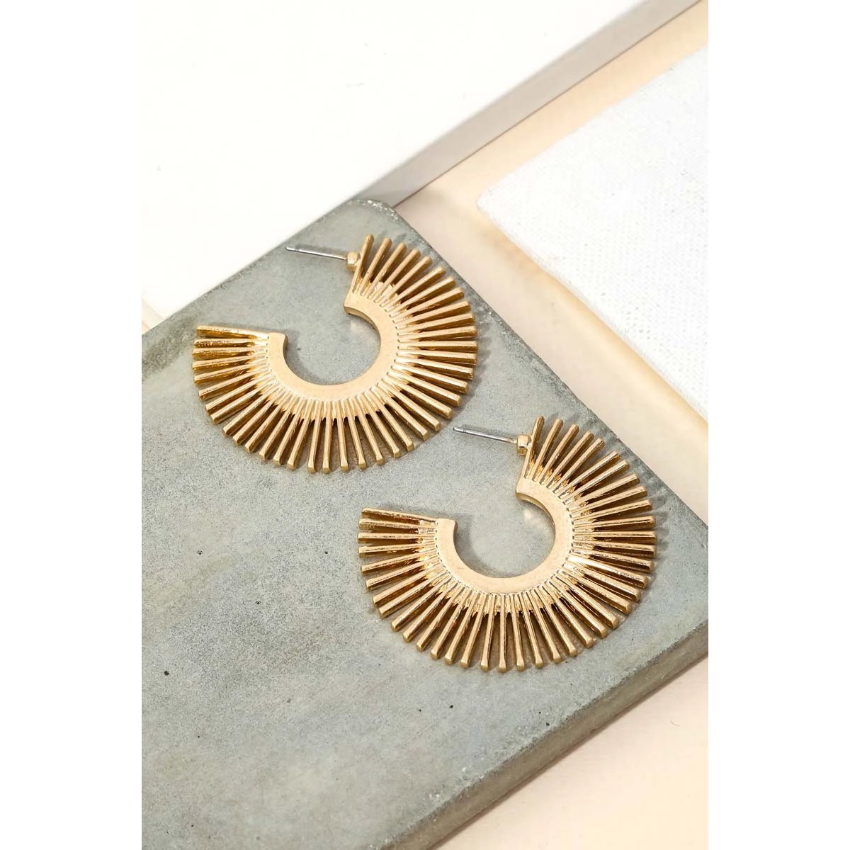 Circle Pine Hoop Earrings