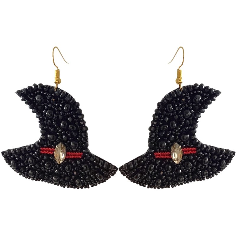 Witch's Hat Beaded Earrings