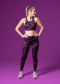 Purple Camo Athletic Leggings
