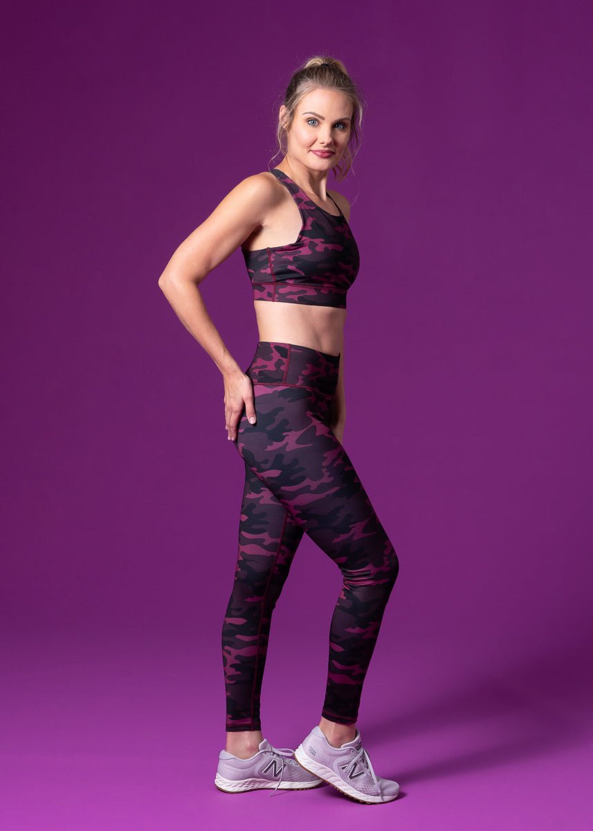 Purple Camo Athletic Leggings
