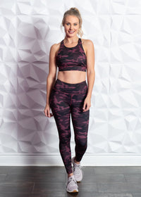 Purple Camo Athletic Leggings