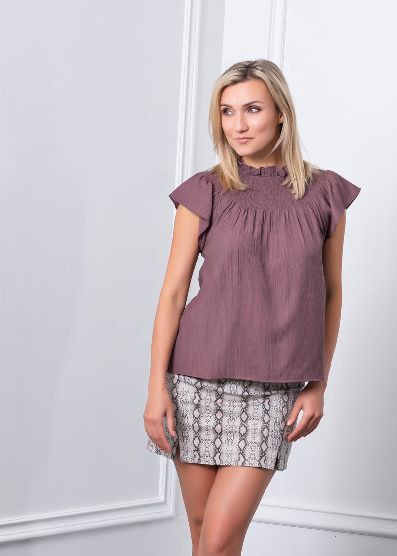 Snakeskin Mini Skirt