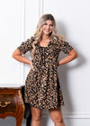THML Leopard Pintucked Dress