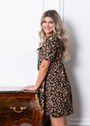 THML Leopard Pintucked Dress