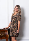 THML Leopard Pintucked Dress