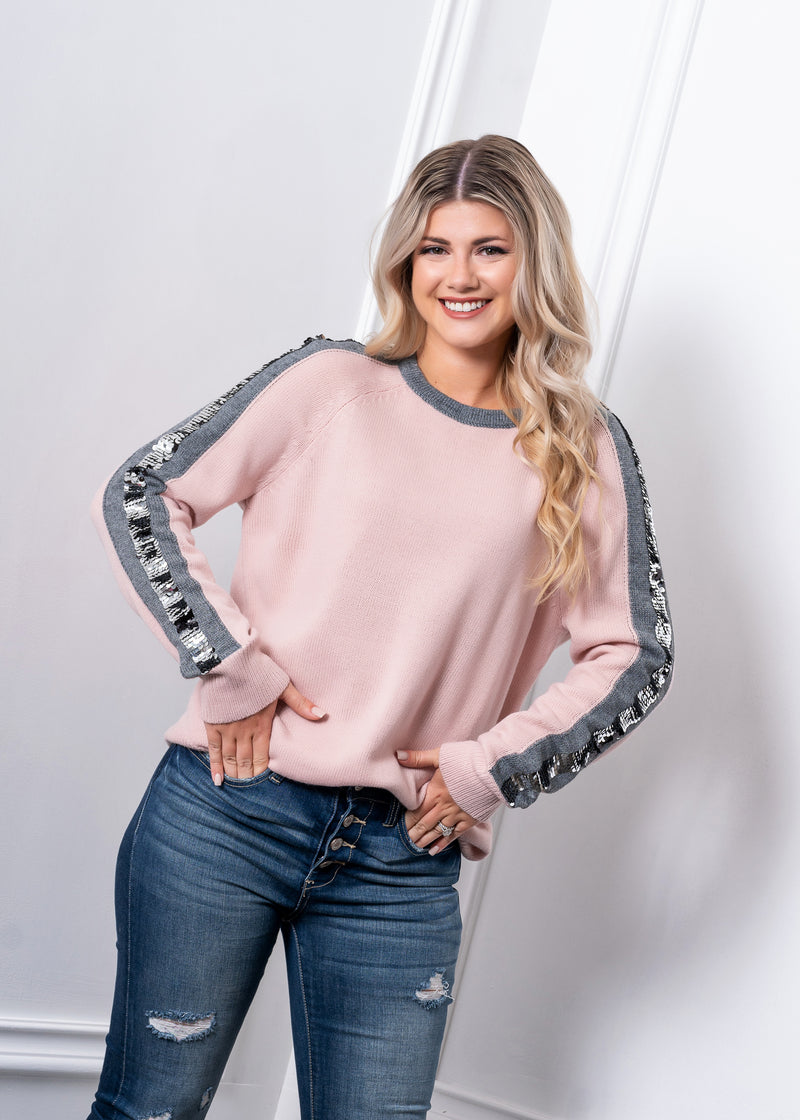 Heather Sequin Sweater