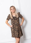 THML Leopard Pintucked Dress