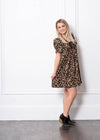 THML Leopard Pintucked Dress