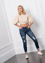 ONE LEFT!!! Quarter Puff Sleeve Crop Top