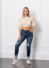 ONE LEFT!!! Quarter Puff Sleeve Crop Top