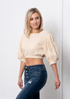 ONE LEFT!!! Quarter Puff Sleeve Crop Top