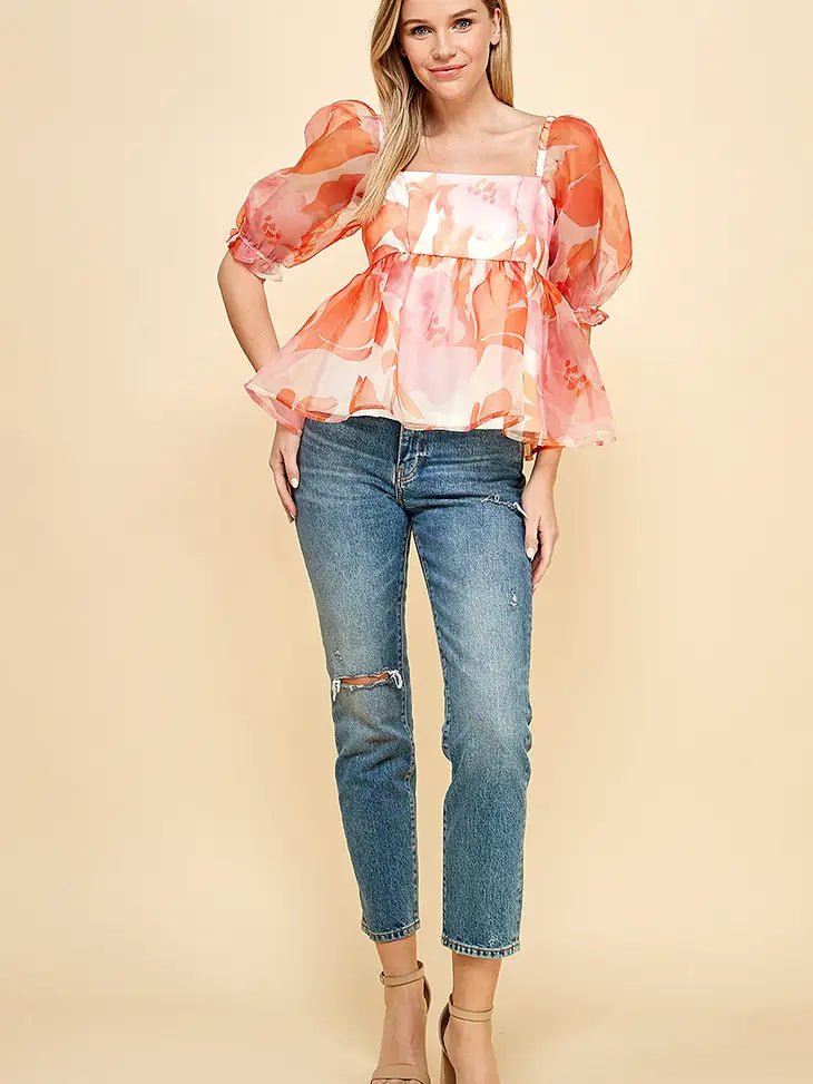 Floral Organza Blouse