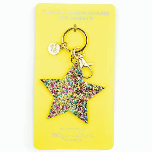 Confetti Star Keychain