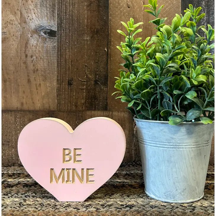 Be Mine Carved Sign