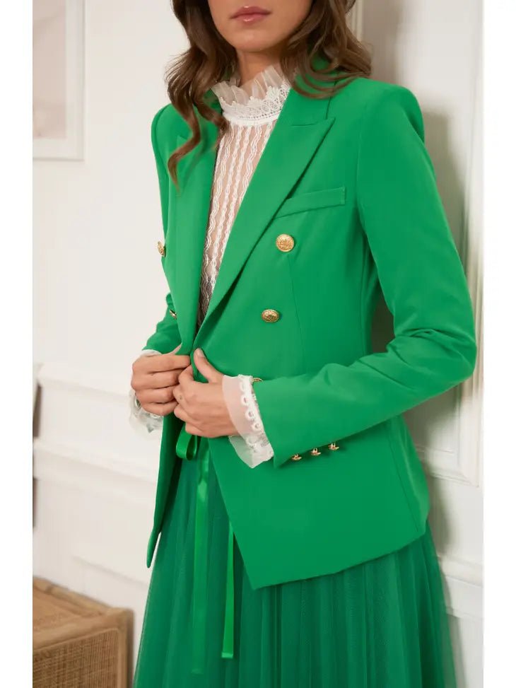 Natasha Fitted Blazer - Green