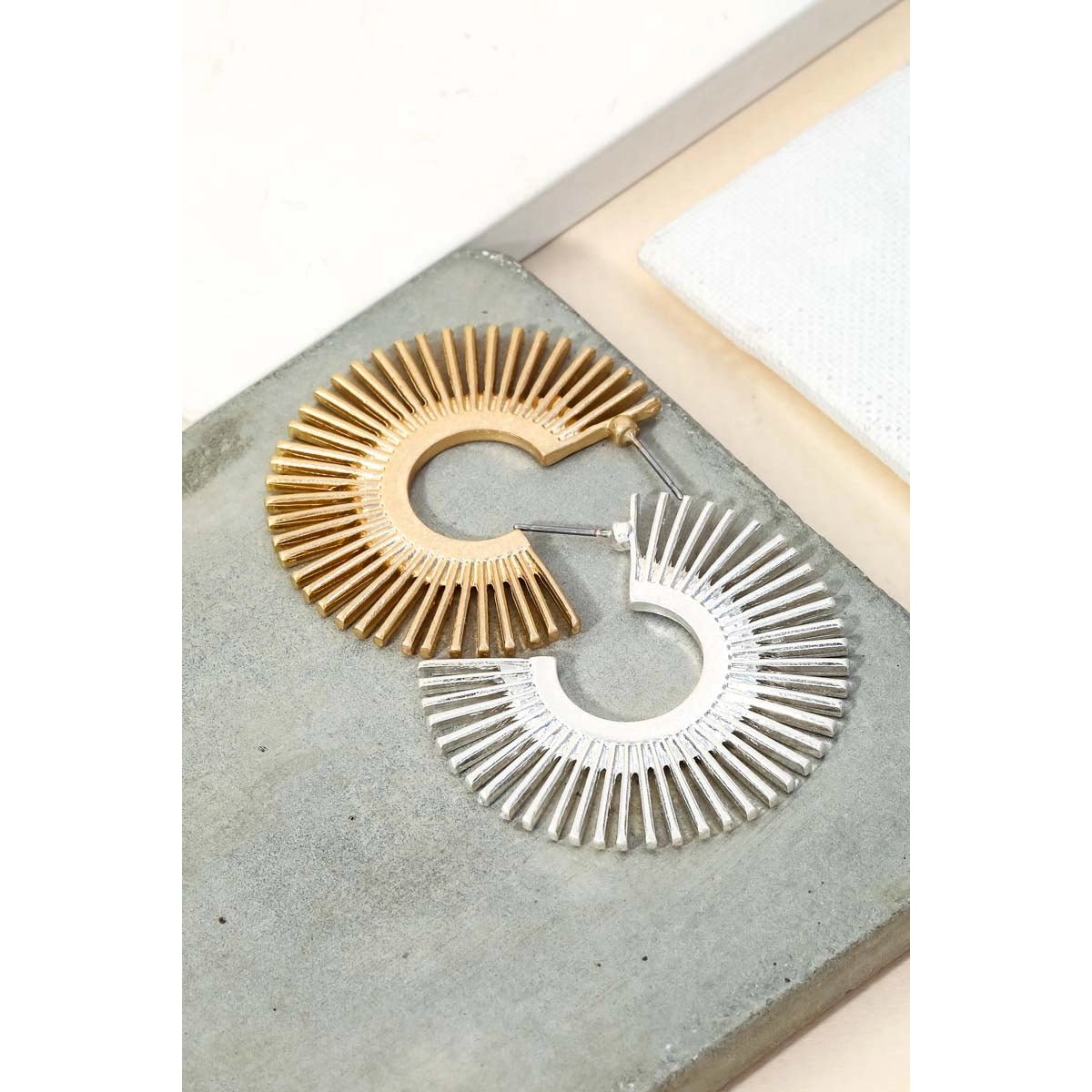 Circle Pine Hoop Earrings