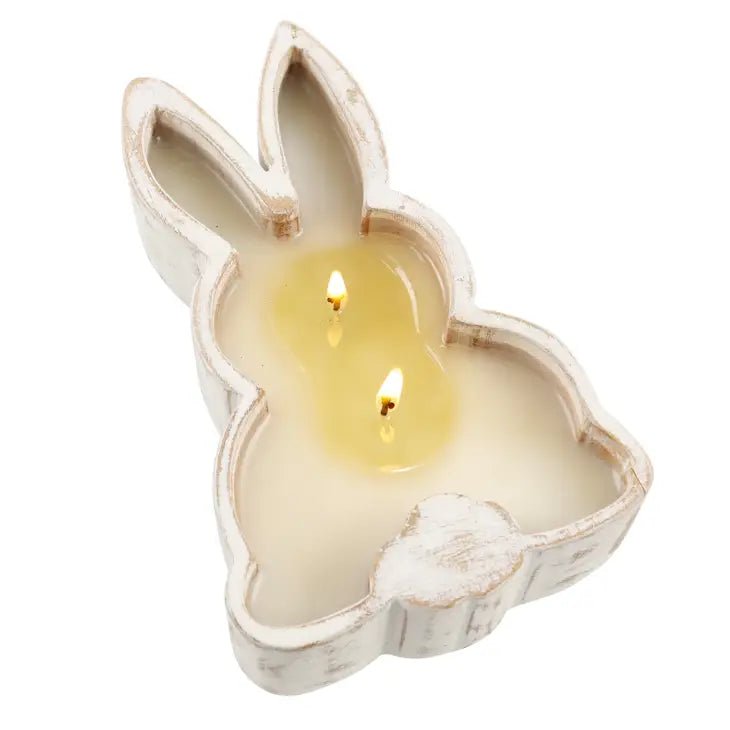Lux Fragrances Wooden Rabbit Bowl Candle
