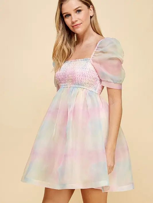 open lace back dress Sophie Seersucker Gingham Baby Dress + Bloomer (Organic Cotton) Pastel Pink / 18-24M