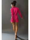 The Statement Romper - Fuchsia
