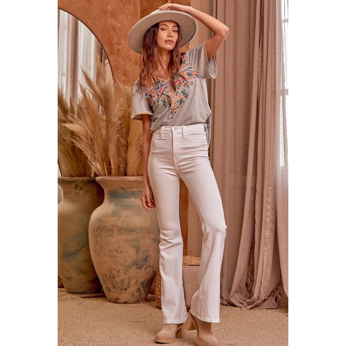 Floral Embroidered Blouse