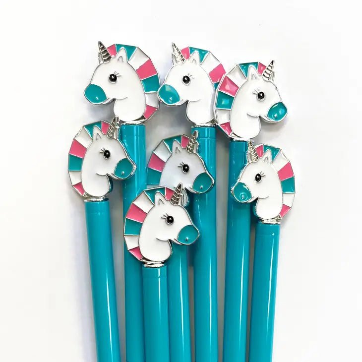 Unicorn Charm Pen - Turquoise