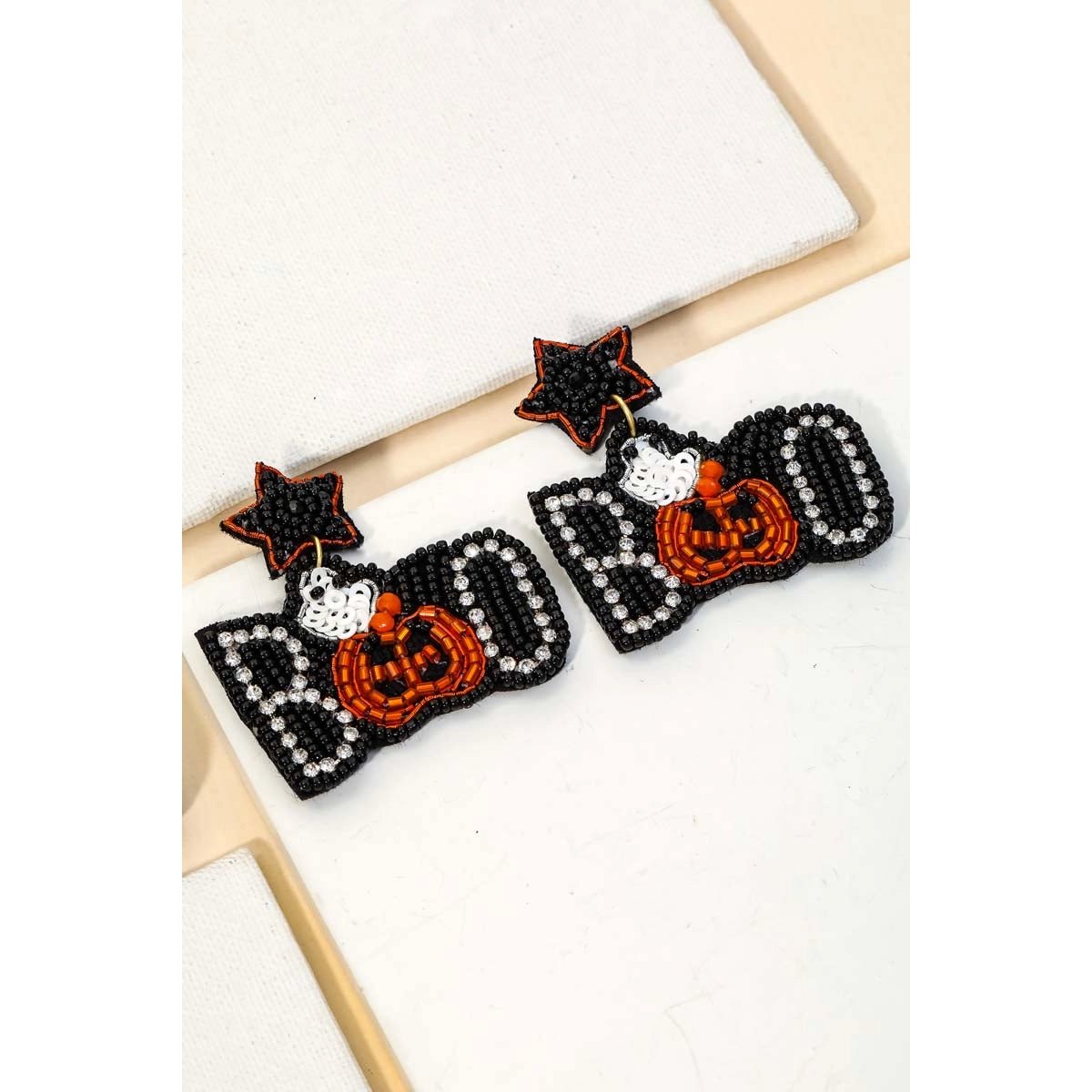 Boo Beaded Earrings