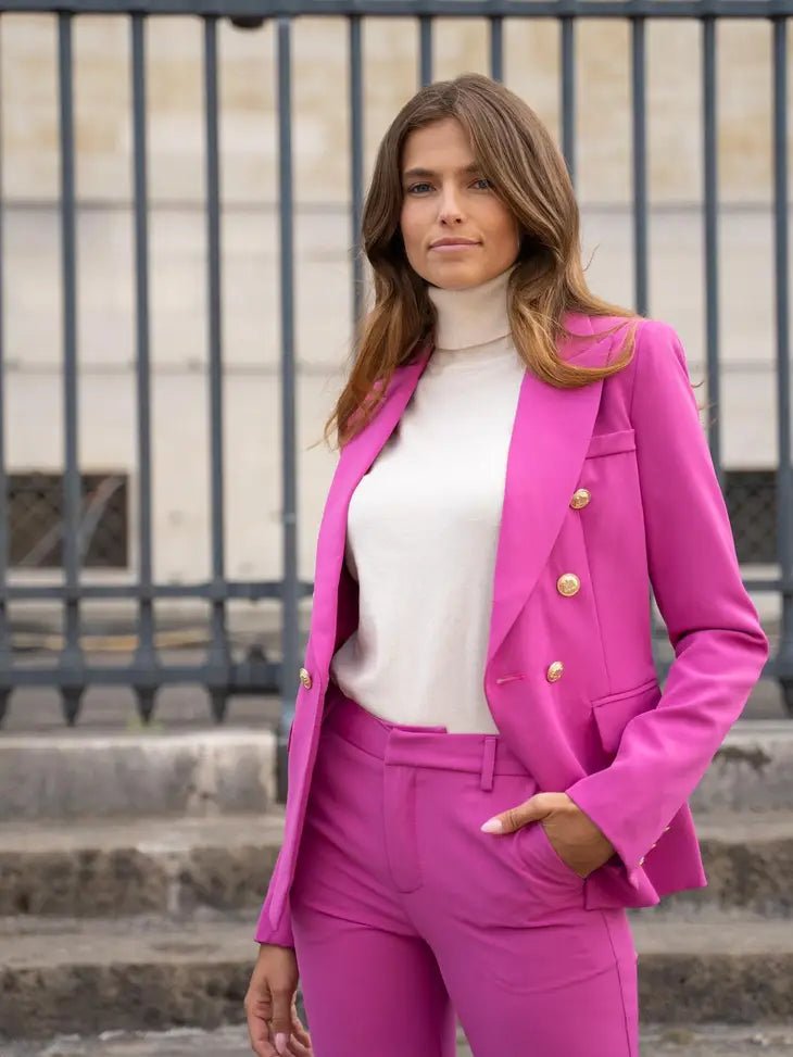 Natasha Fitted Blazer - Magenta