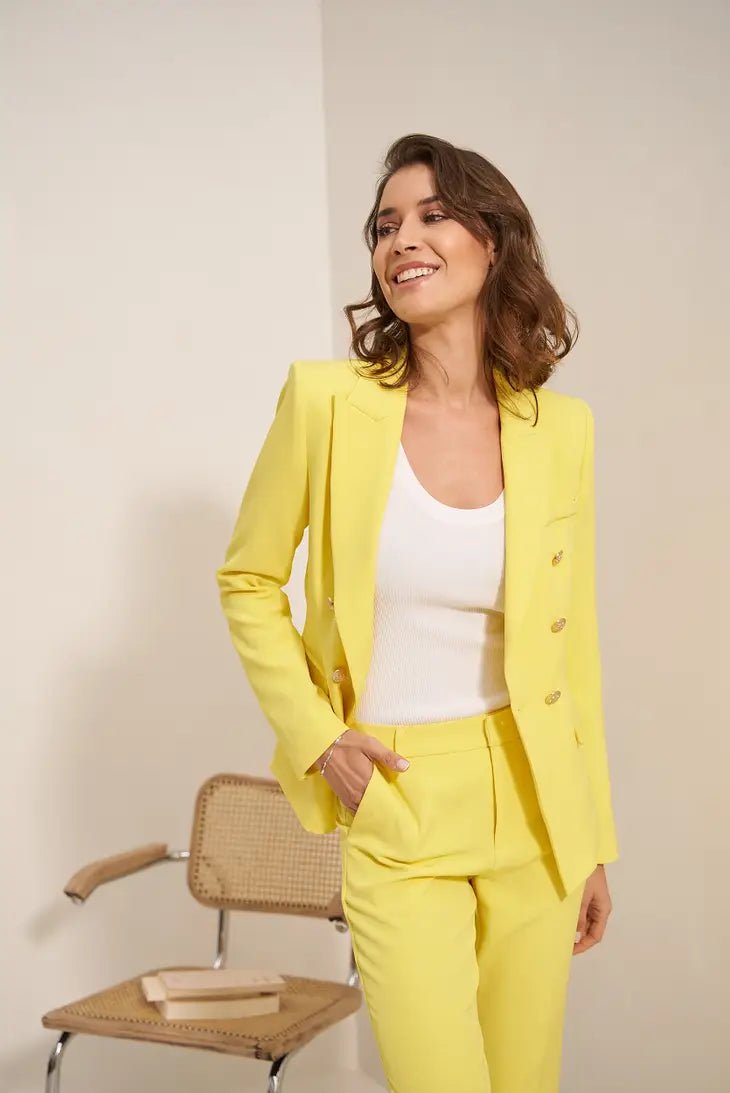 Natasha Fitted Blazer - Yellow