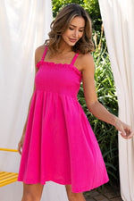 Open Back Mini Dress - Pink