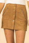 Suede Mini Skirt