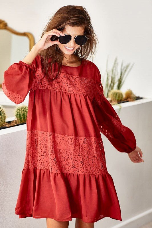 Lace Tiered Dress