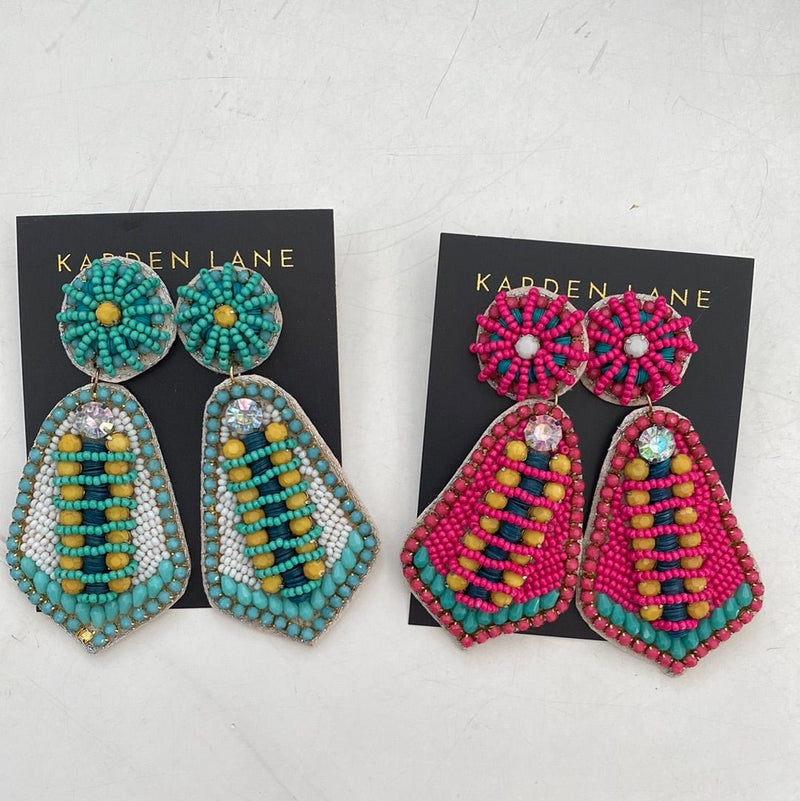 Aztec Beaded Earrings