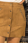 Suede Mini Skirt