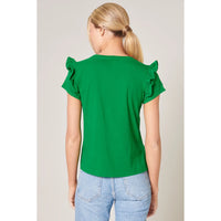 Brooke Knit Blouse - Green