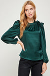 Pleated Ruffle Top