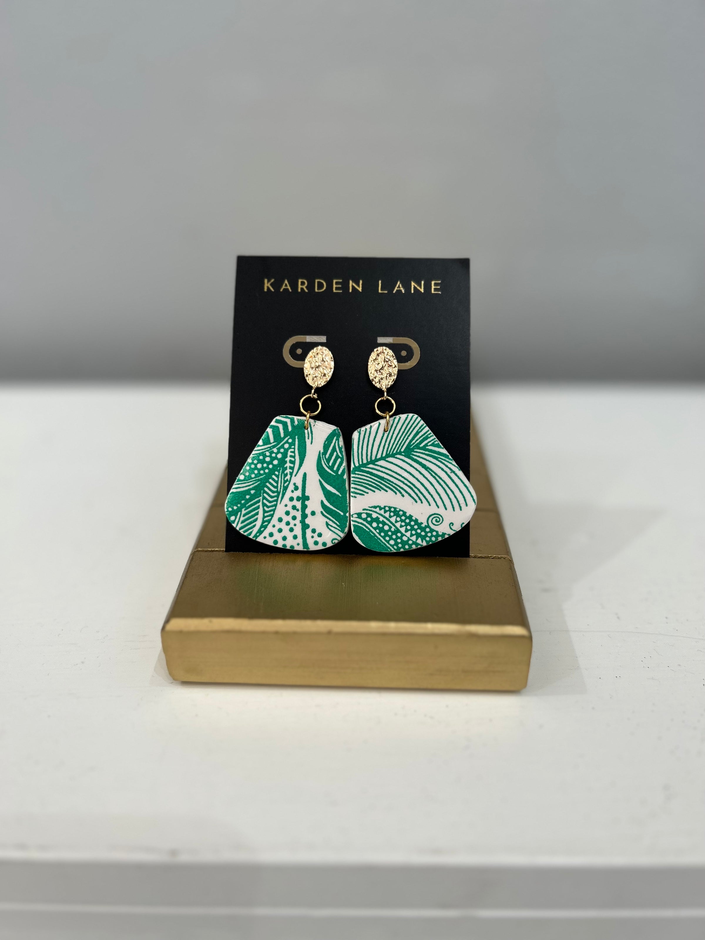 Clay Earrings - Green