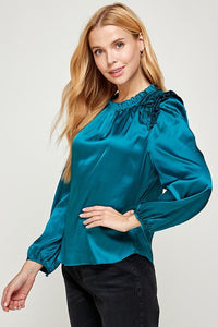 Pleated Ruffle Top
