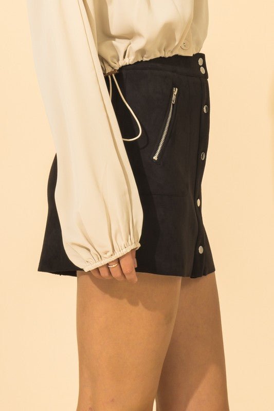 Suede Mini Skirt