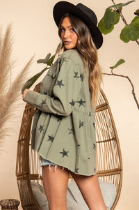 Star Flare Denim Jacket