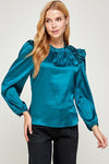 Pleated Ruffle Top