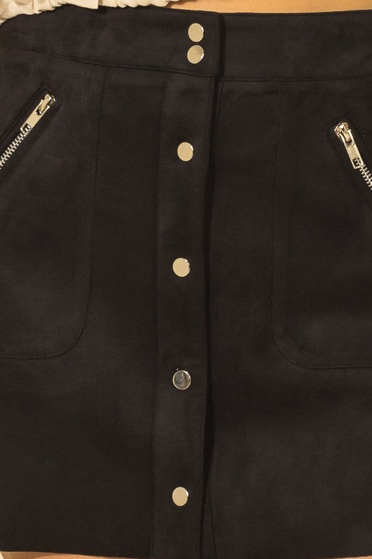 Suede Mini Skirt