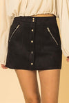 Suede Mini Skirt