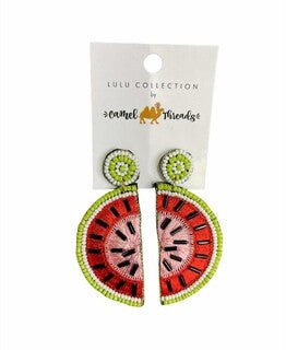 Watermelon Sugar Beaded Earrings